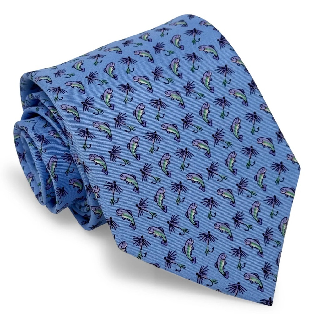 Bird Dog Bay Men’s NEW Gone Fishing Tie - Blue